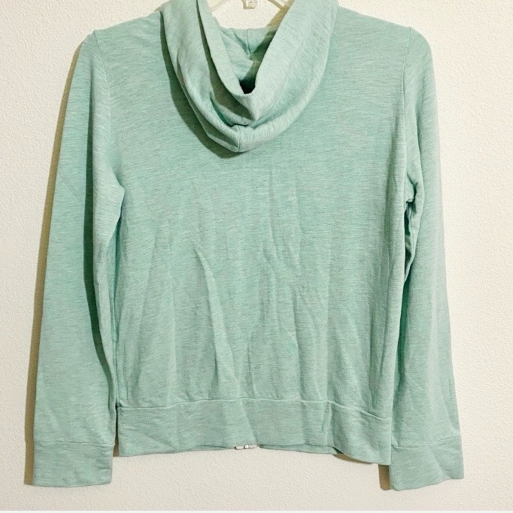 Monrow SuperSoft Rayon Cotton Full Zip Mint Hoodie Medium NWT - Picture 3 of 5